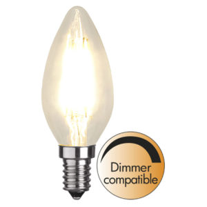 Illumination LED kronljus filament lampa E14 2700K 470lm dimbar