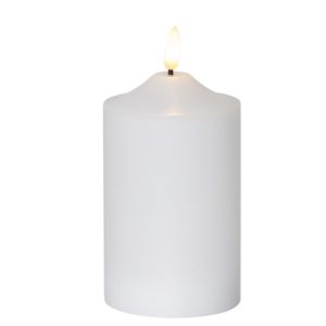 Batteridrivet blockljus flame 15 cm med 3D låga