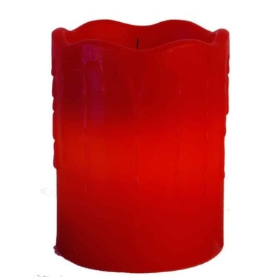 Batteridrivet ljus vax röd LED 10cm