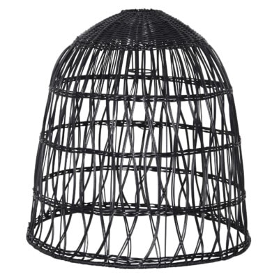 Lampskärm Knute 48 cm svart inklusive sladdställ