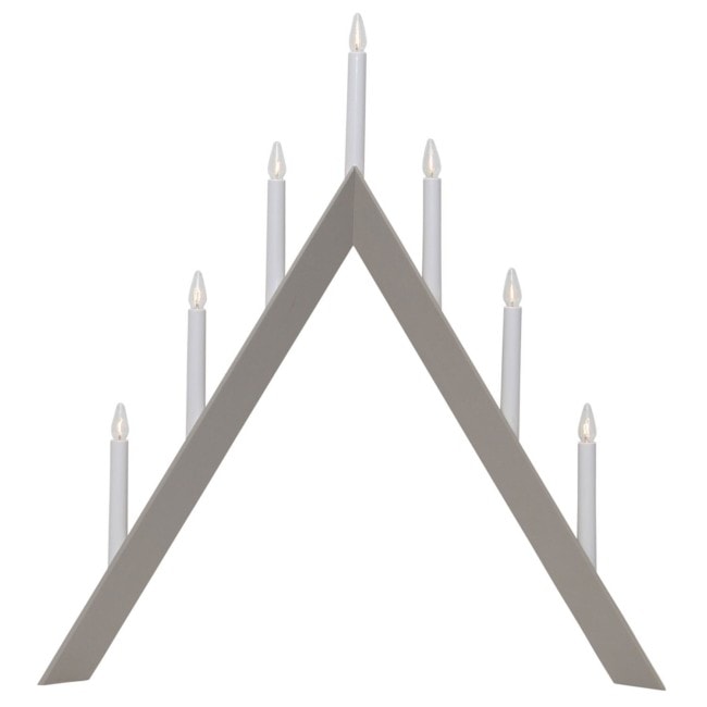 Adventsljusstake Arrow 7 ljus beige
