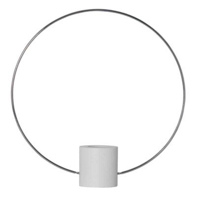 Lampfot ring forever 35cm E27 Vit/silver