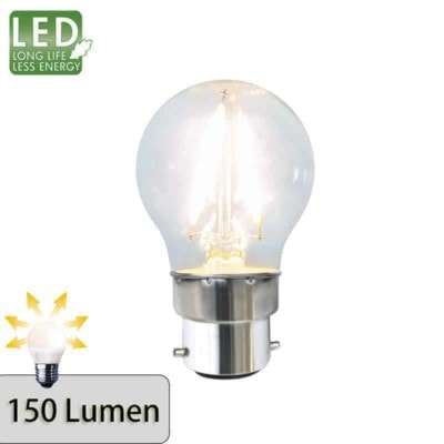 Illumination LED Klar filament lampa B22 2700K 150lm