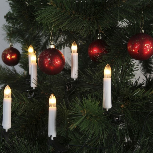 Enkelledad inomhus julgransbelysning 25 ljus klar