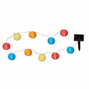 Solcell ljusslinga risboll 10 LED multi