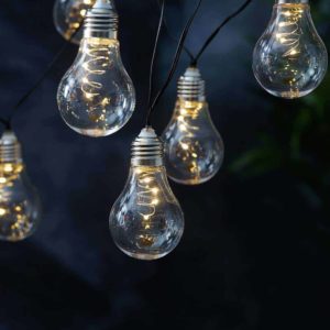 Glow solcellslinga dewdrop 50 led transparent