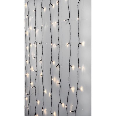 Serie LED ljusgardin 80 LED 1,3x1,3 meter Crispy Ice White