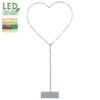Metallhjärta på fot grå 12 LED