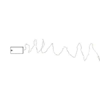Tråd 40-ljus batteridriven ljusslinga silvertråd med timerfunktion