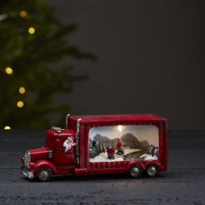 Julby lastbil med tomte och barn