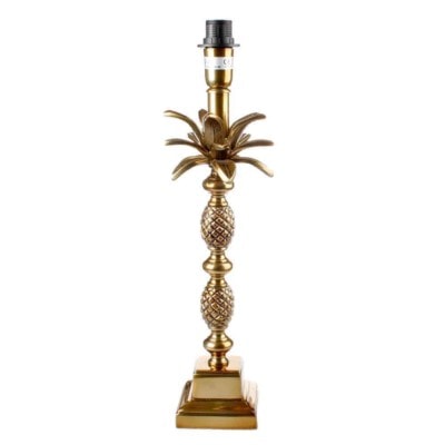 Ananas lampfot i metall 40cm E14 guld
