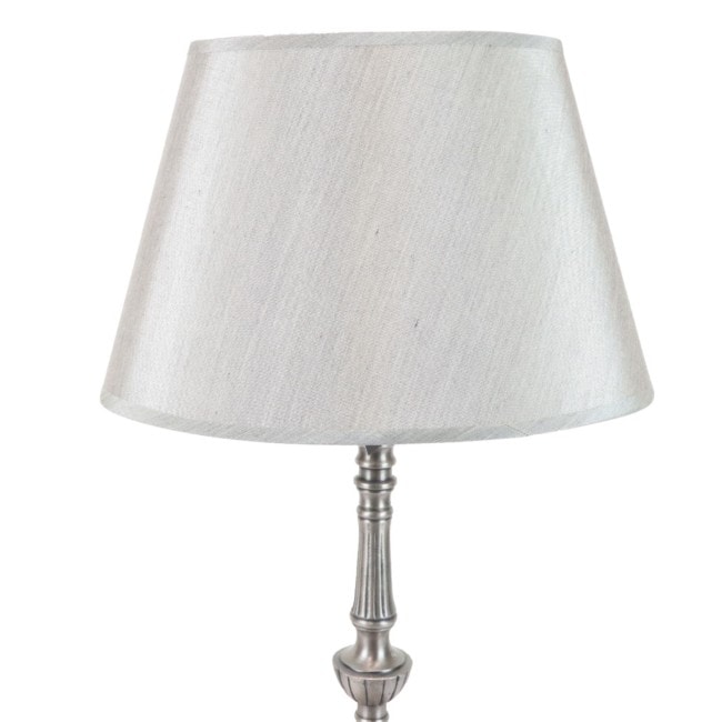 Lampskärm silke oval grå 21x33x21cm