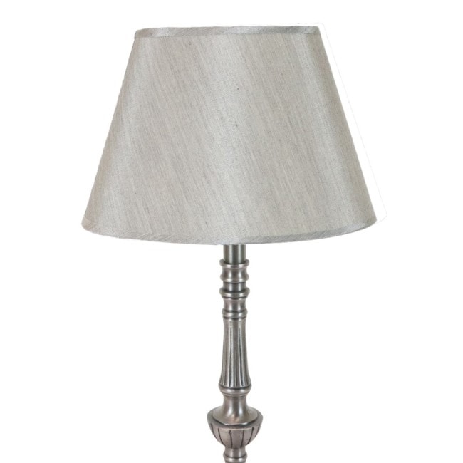 Lampskärm silke oval grå 15x25x16cm