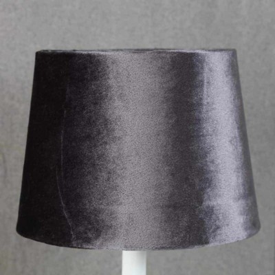 Lampskärm plysch svart 16x20x15cm