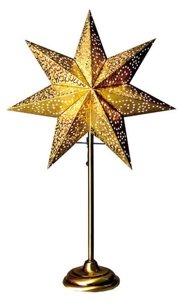 Antique mini stjärna på fot guld 55cm
