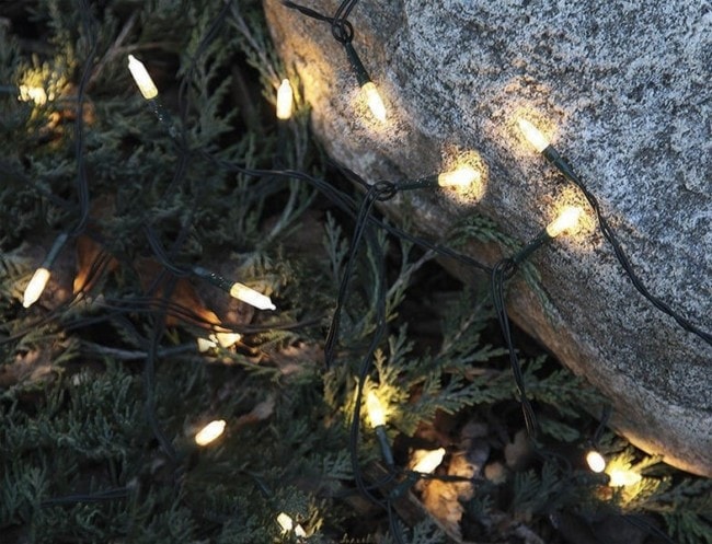 Pisello LED 160-ljus utomhus ljusslinga varmvit