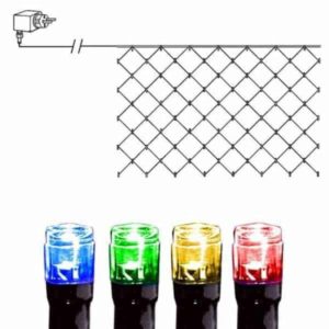 Serie LED nät 90 ljus 2x1m svart kabel multi