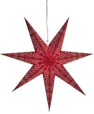 Antique hängande stjärna röd 60 cm