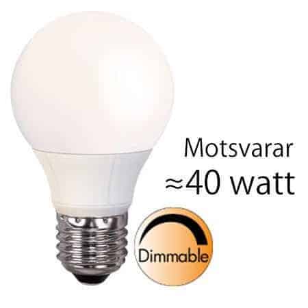 Illumination LED normallampa E27 LED 7,5W dimbar