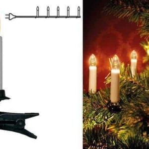 Dubbelledad inomhus julgransbelysning 16 ljus LED klar