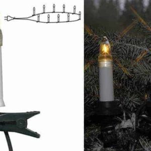 Enkelledad utomhus julgransbelysning 16 ljus klar