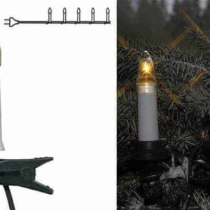 Dubbelledad utomhus julgransbelysning 16 ljus LED klar