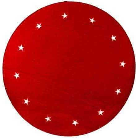 Granmatta röd Ø 100cm 12 LED