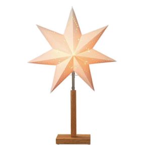 Karo mini stjärna på fot 55cm vit
