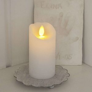 Batteridrivet ljus Glow flame 10cm vaxljus med timer