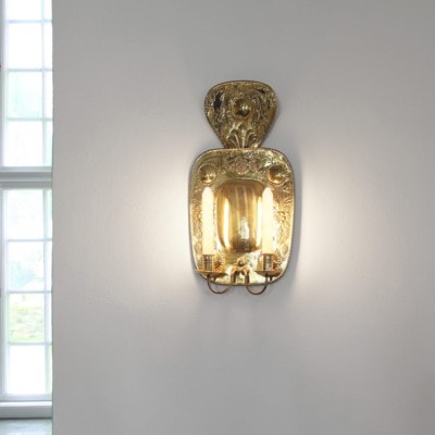 Decoration LED-lampa 352-62-2 ljus stående i vägglampa av guld