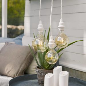 Decoration LED-lampa 355-52 hängande i vitt