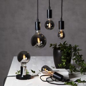 Decoration LED-lampa alla modeller smokey black