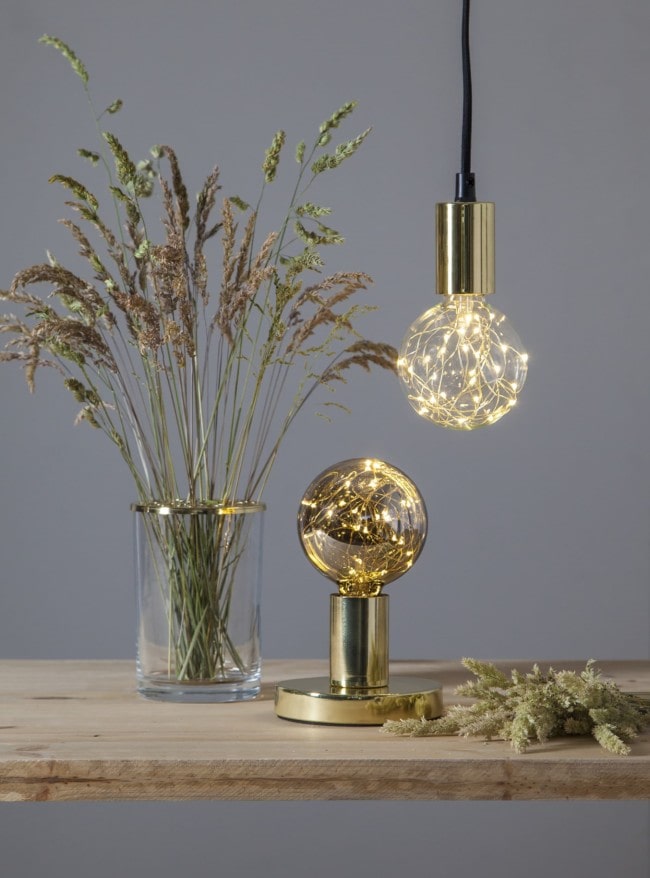 Decoration LED-lampa 363-33 hängande och stående i guld