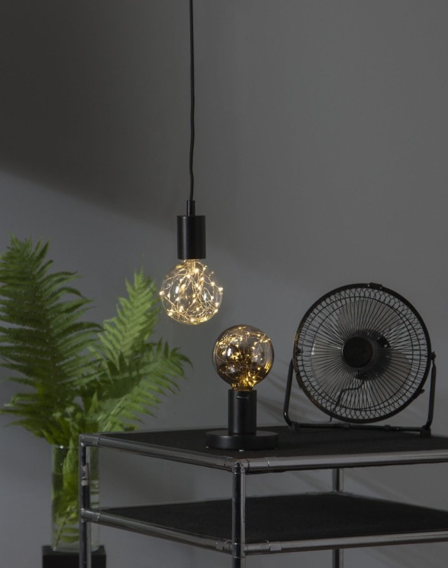 Decoration LED-lampa 363-33 hängande och stående i svart