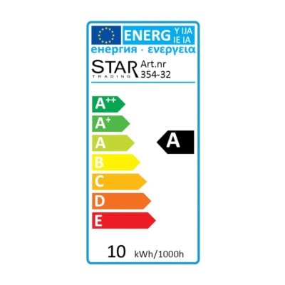 Energimärkning LED lampa 354-32