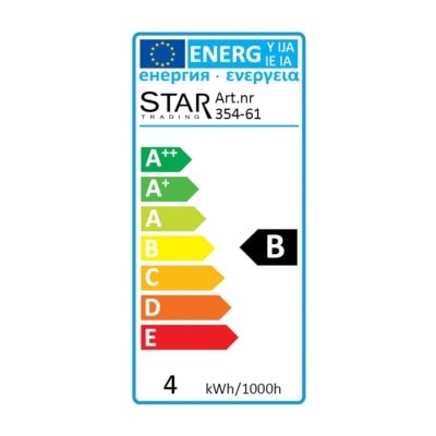 Energimärkning LED lampa 354-61