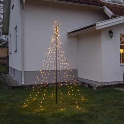 Ljusgran med stjärna för utomhusbruk 420 LED