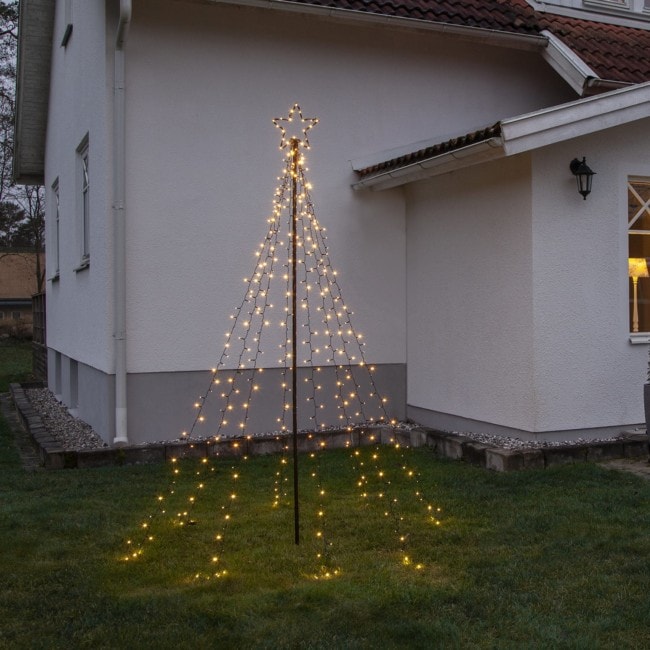 Ljusgran med stjärna för utomhusbruk 420 LED
