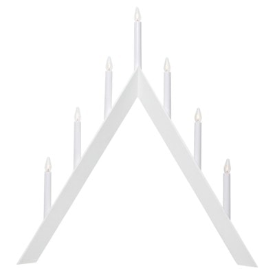 Arrow adventsljusstake 7 ljus vit
