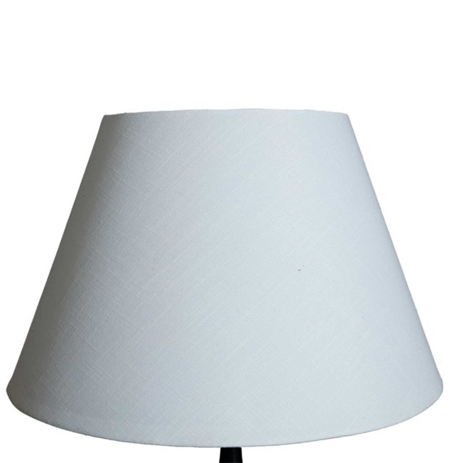 Lampskärm Grovlinne rund 21x46x30cm vit