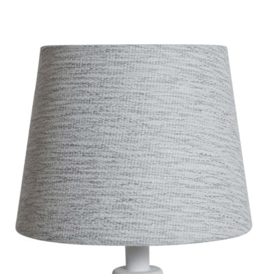 Lampskärm Rustik linne rund 18x23x18 vit