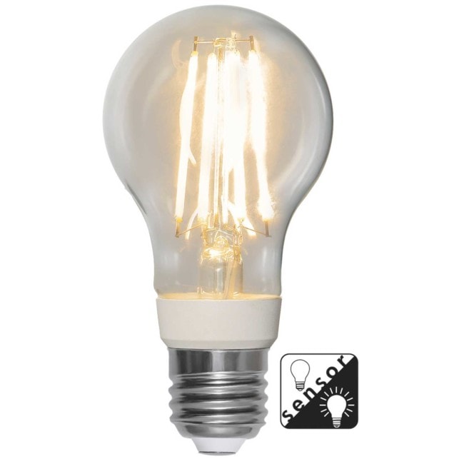 Decoration LED Klar lampa med skymningssensor E27 2700K 1050lm