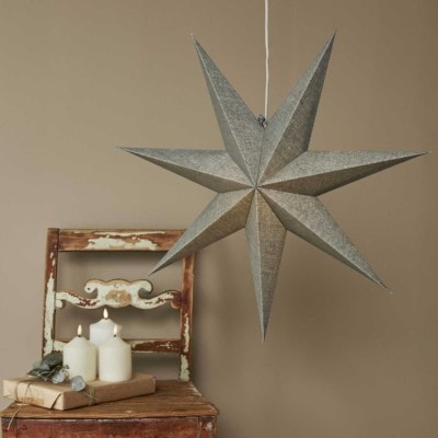 Star Trading Hängande adventsstjärna Cotton 60cm Grön