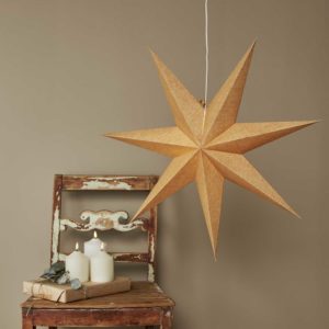 Star Trading Hängande adventsstjärna Cotton 60cm Guld