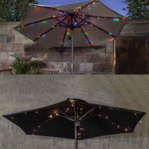 Batteridriven ljusslinga för parasoll och julgran 64 LED