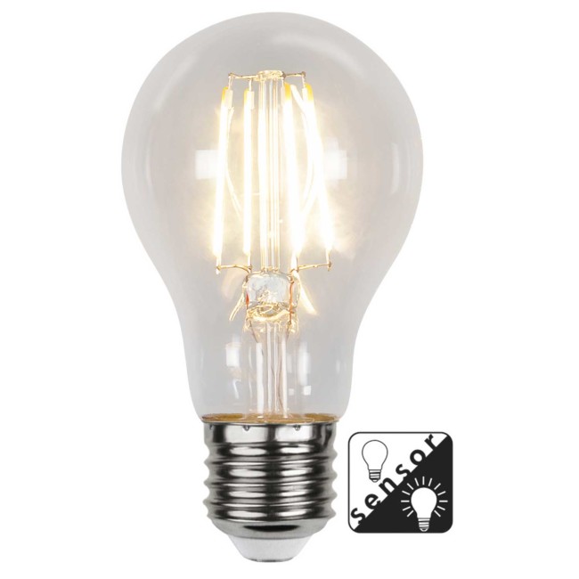 Decoration LED Klar lampa med skymningssensor E27 2700K 450lm