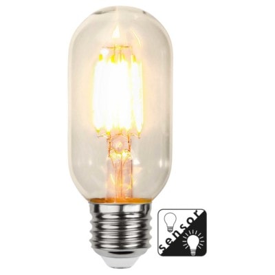 Decoration LED Klar lampa med skymningssensor E27 2100K 300lm