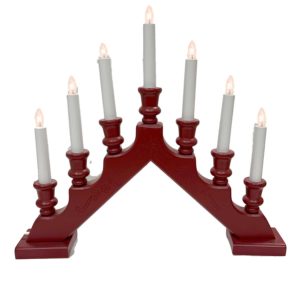 Sara gravyr adventsljusstake röd
