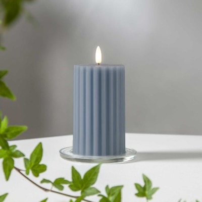 Batteridrivet blockljus Flamme Stripe 15cm