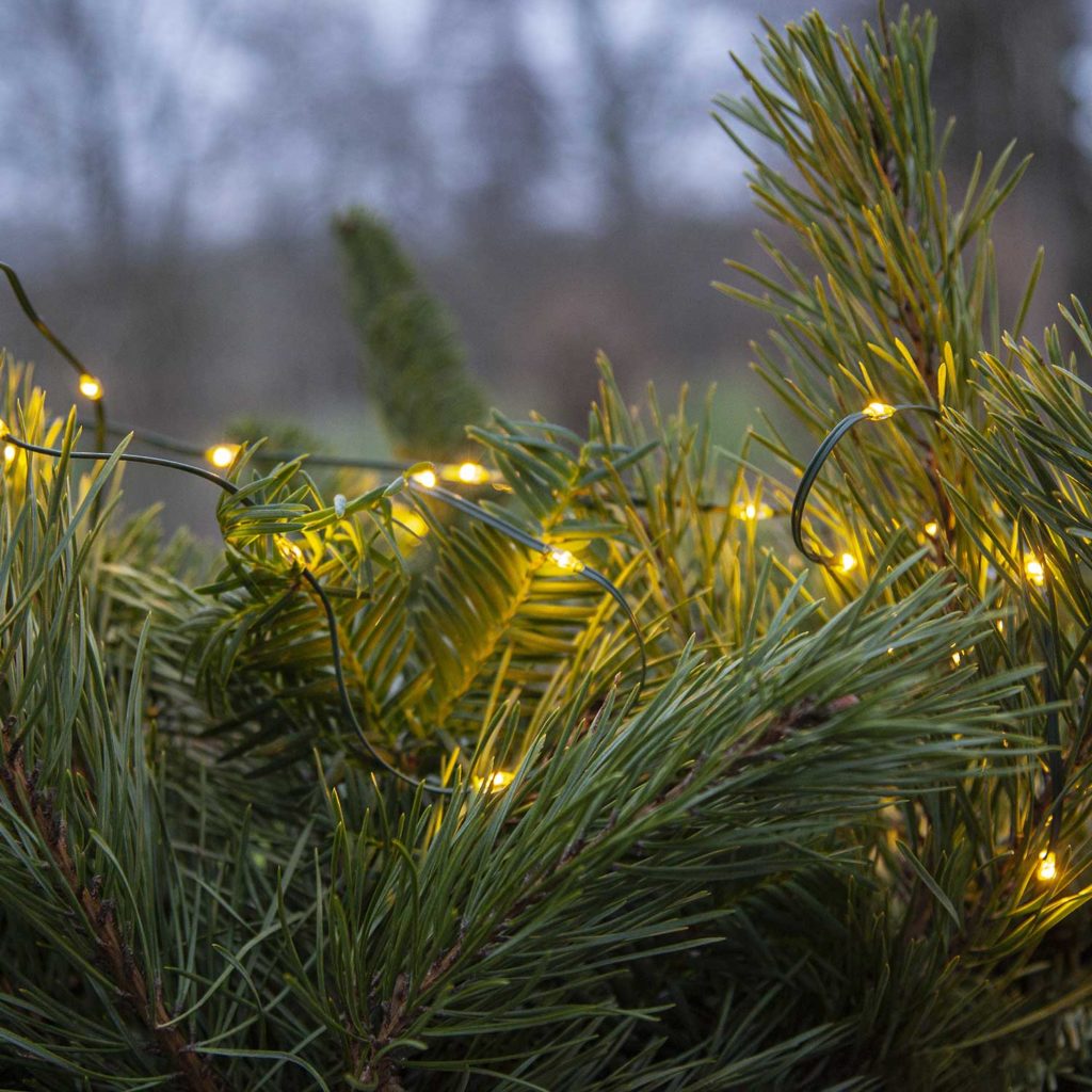 Batteridriven ljusslinga 96 varmvita LED utomhus med timer Prylgrossen